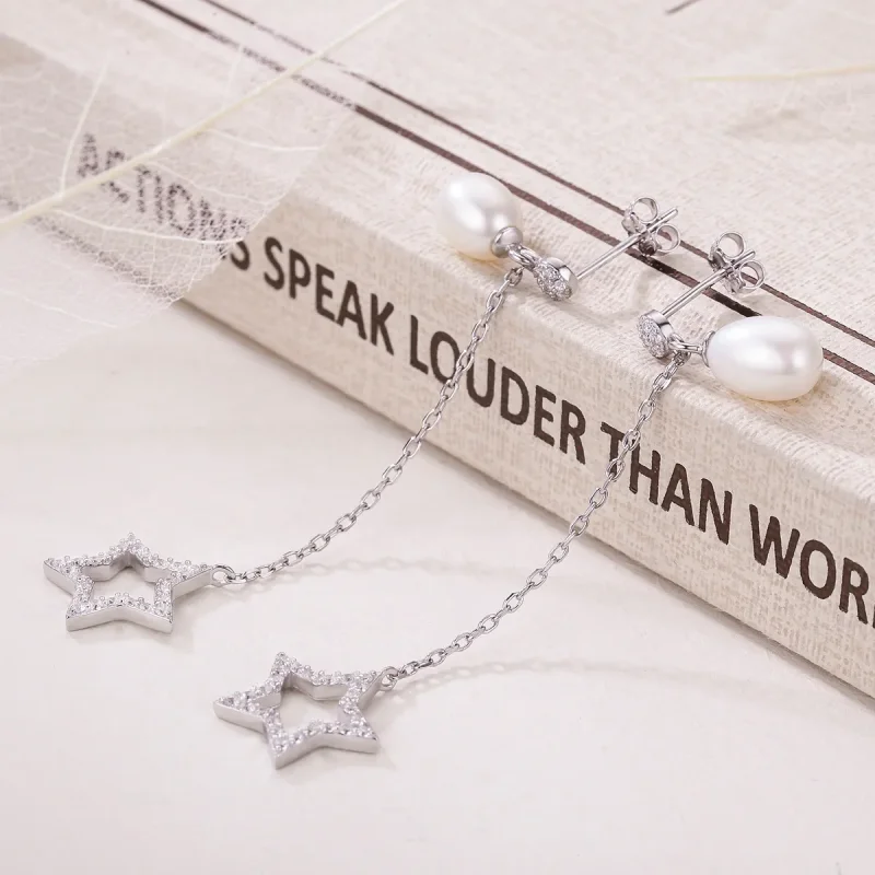 (bilde for) Pandora Style Bright Stars hengende øredobber - VSE127 - Vis 5