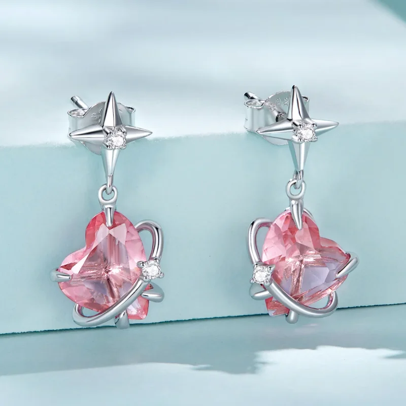 (bilde for) Pandora Style Girl Planet Hengende øredobber - SCE1502 - Vis 2