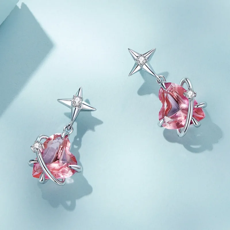 (bilde for) Pandora Style Girl Planet Hengende øredobber - SCE1502 - Vis 3