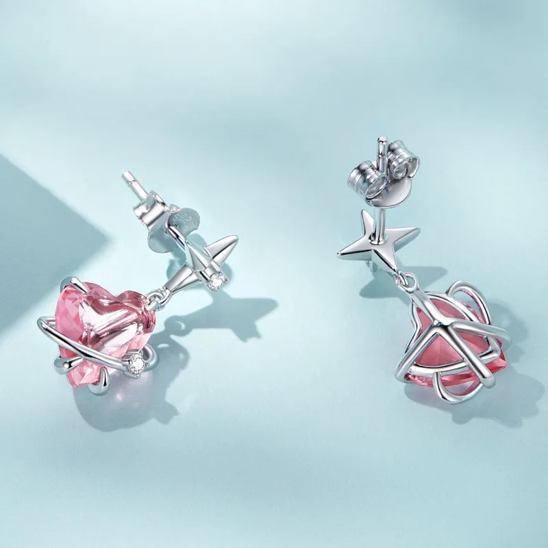 (bilde for) Pandora Style Girl Planet Hengende øredobber - SCE1502 - Vis 4