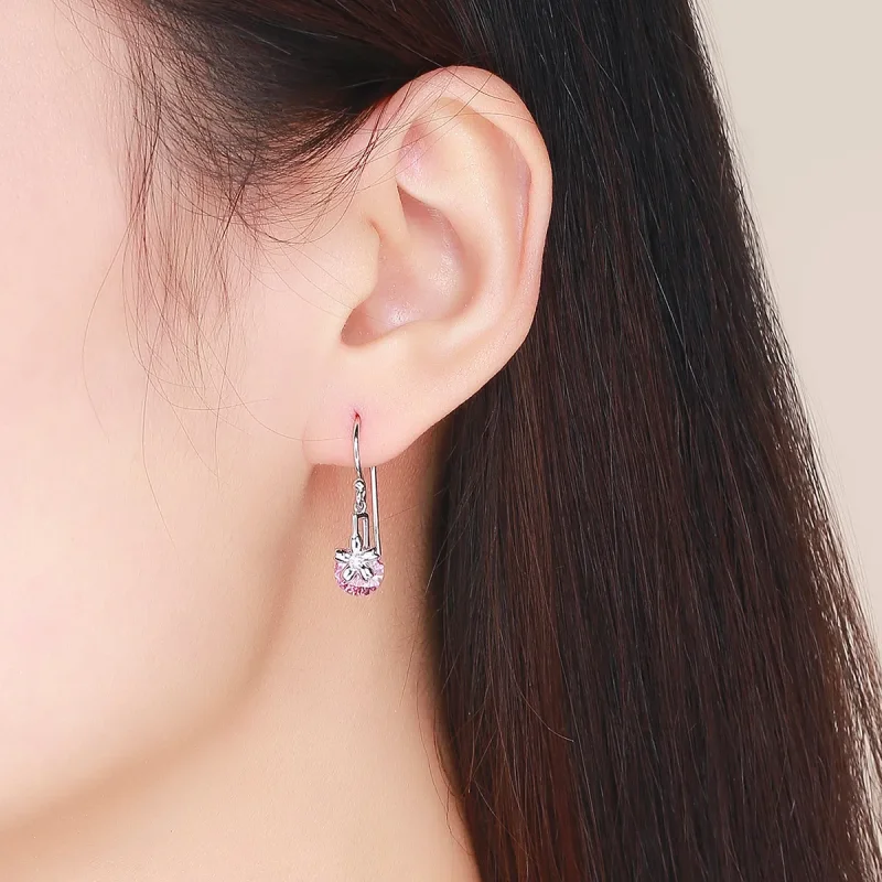 (bilde for) Pandora Style kirsebærblomster hengende øredobber - BSE039 - Vis 5