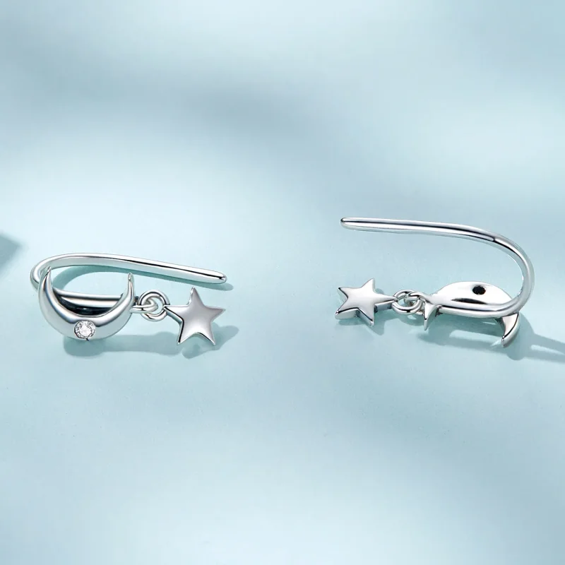 (bilde for) Pandora Style Moon and Stars Hengende øredobber - SCE1500 - Vis 4
