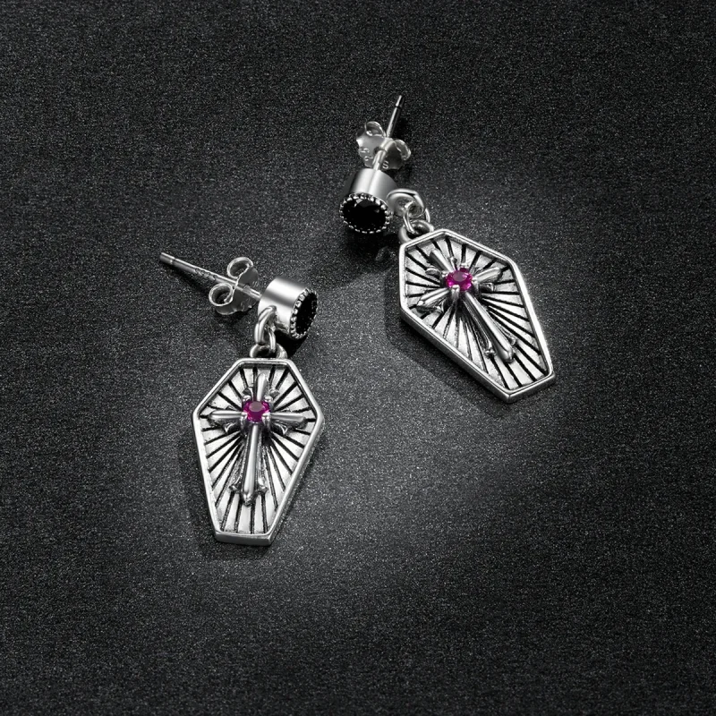 (bilde for) Pandora Style Mystery Cross hengende øredobber - BSE536 - Vis 5