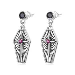 (bilde for) Pandora Style Mystery Cross hengende øredobber - BSE536