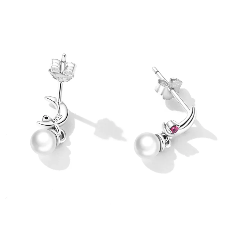 (bilde for) Pandora Style Pearl Moon Hengende øredobber - SCE1430 - Vis 3