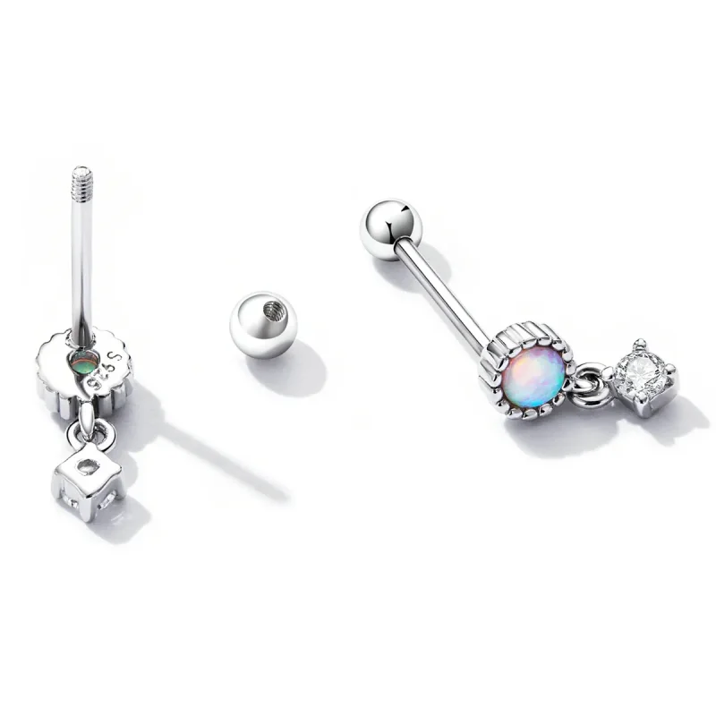 (bilde for) Pandora Style Simple Opal Hengende øredobber - SCE1382 - Vis 4