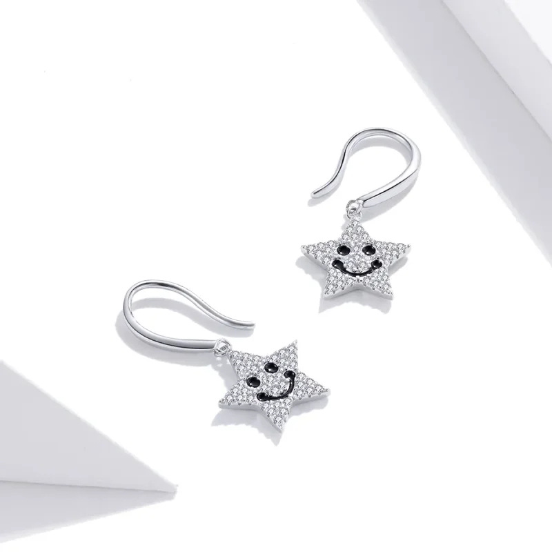 (bilde for) Pandora Style Smile Star hengende øredobber - SCE946 - Vis 4
