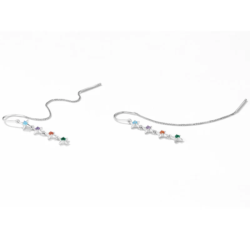 (bilde for) Pandora Style Starry Zirconium Hengende øredobber - SCE1420 - Vis 3