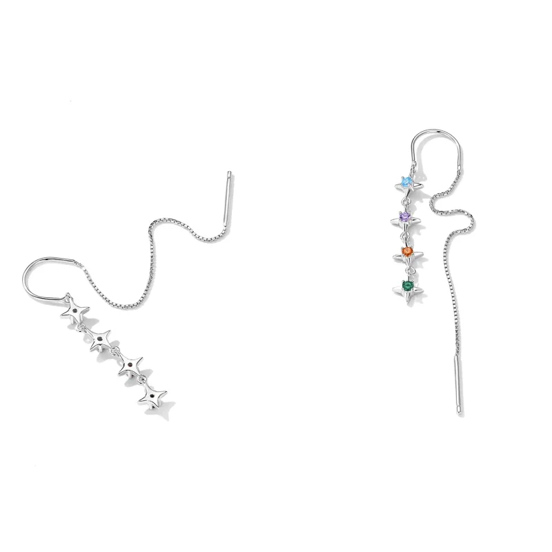 (bilde for) Pandora Style Starry Zirconium Hengende øredobber - SCE1420 - Vis 4