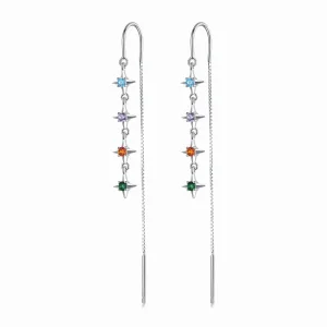 (bilde for) Pandora Style Starry Zirconium Hengende øredobber - SCE1420
