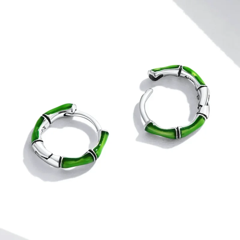 (bilde for) Pandora Style Bamboo Hoop øredobber - SCE1350 - Vis 4