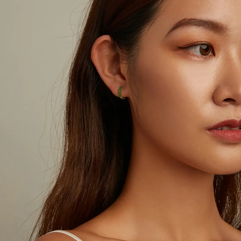 (bilde for) Pandora Style Bamboo Hoop øredobber - SCE1350 - Vis 8