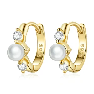 (bilde for) Pandora Style Bead Zircon Hoop Øredobber - SCE1254