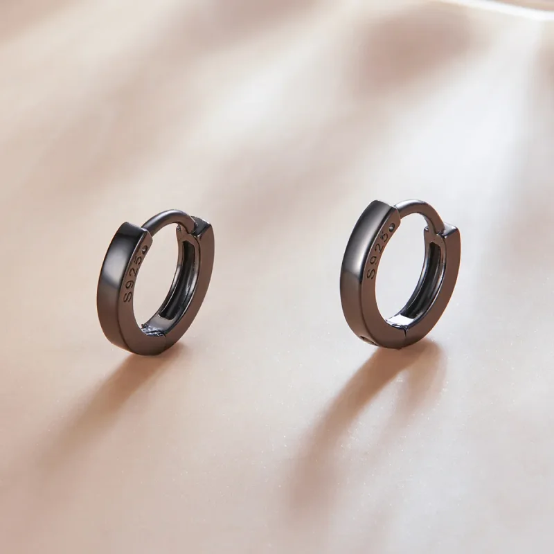 (bilde for) Pandora Style Black Gold Hoop øredobber - SCE1230 - Vis 2