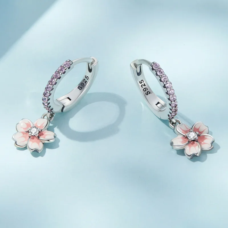 (bilde for) Pandora Style Cherry Blossoms Hoop øredobber - SCE1509 - Vis 3