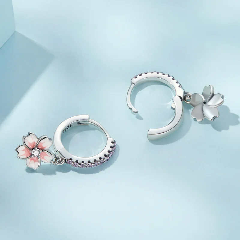 (bilde for) Pandora Style Cherry Blossoms Hoop øredobber - SCE1509 - Vis 4