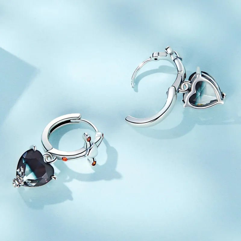 (bilde for) Pandora Style Cross Hoop øredobber - SCE1518 - Vis 4