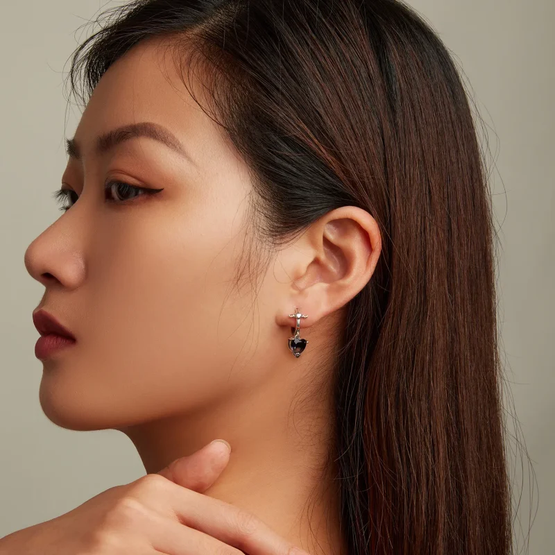 (bilde for) Pandora Style Cross Hoop øredobber - SCE1518 - Vis 5