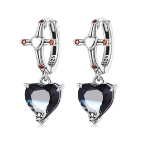 (bilde for) Pandora Style Cross Hoop øredobber - SCE1518