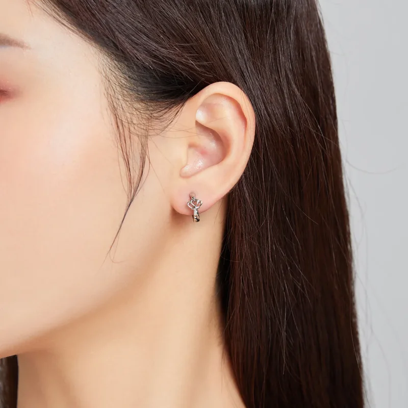 (bilde for) Pandora Style Crown Hoop øredobber - SCE1040 - Vis 5