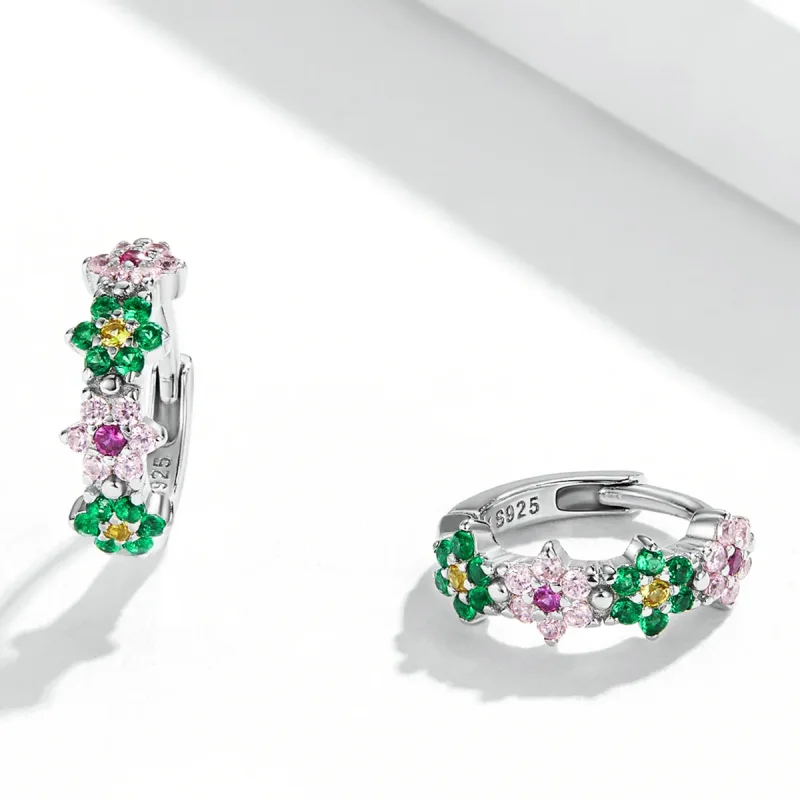 (bilde for) Pandora Style Delicate Flowers Hoop øredobber - SCE1320 - Vis 3
