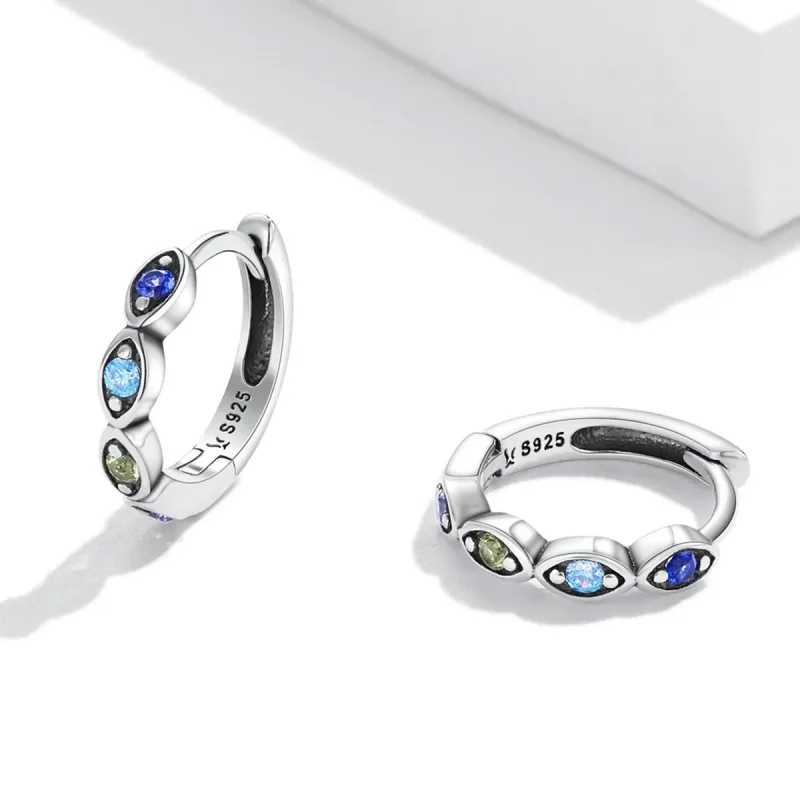 (bilde for) Pandora Style Devil Eye Hoop øredobber - SCE1358 - Vis 3