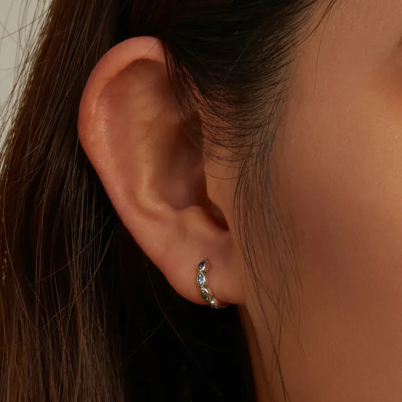 (bilde for) Pandora Style Devil Eye Hoop øredobber - SCE1358 - Vis 6