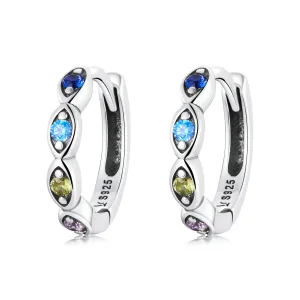 (bilde for) Pandora Style Devil Eye Hoop øredobber - SCE1358