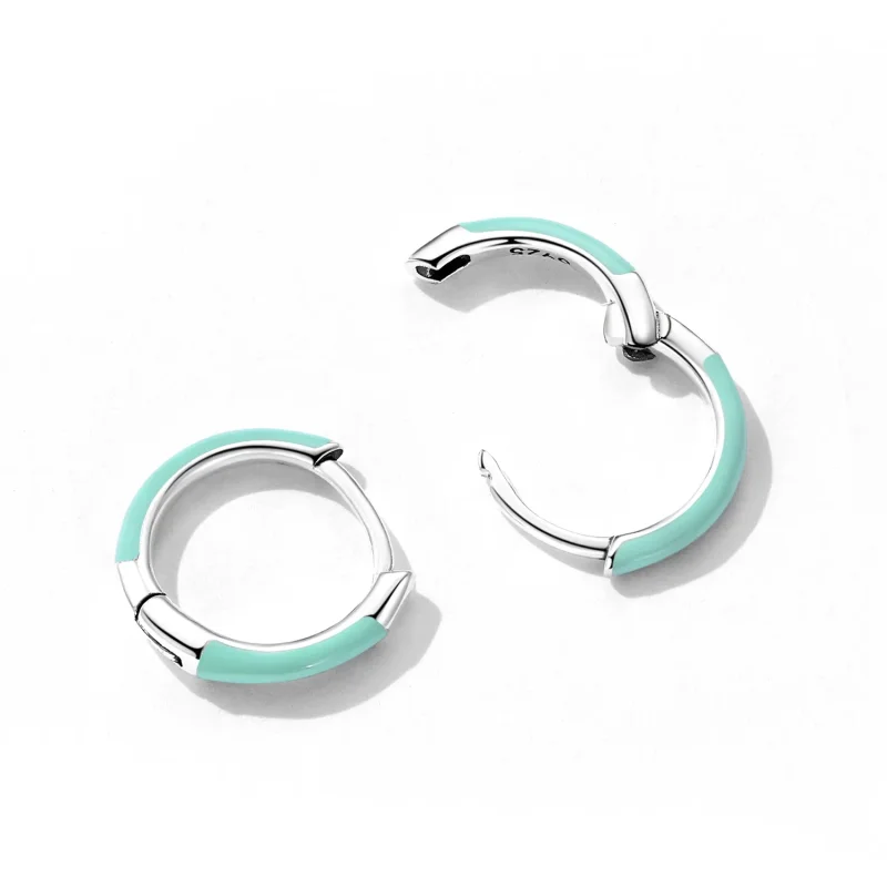 (bilde for) Pandora Style Double Circle Hoop Øredobber - SCE1454 - Vis 4