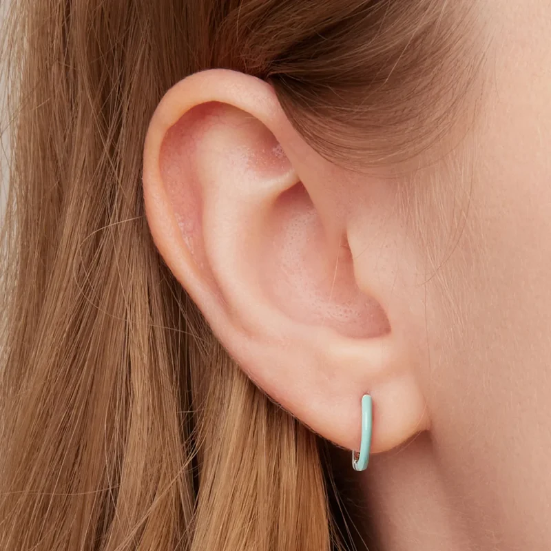 (bilde for) Pandora Style Double Circle Hoop Øredobber - SCE1454 - Vis 5