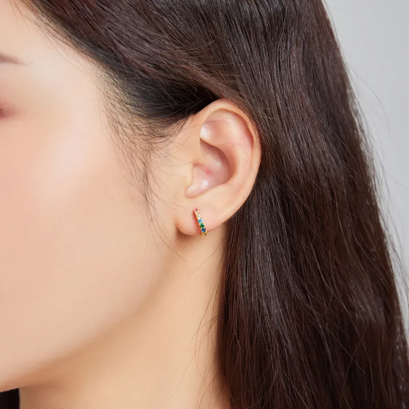 (bilde for) Pandora Style Earside Rainbow Hoop øredobber - SCE1098 - Vis 2