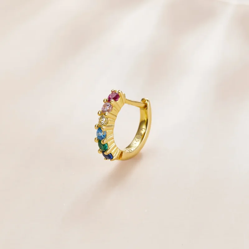 (bilde for) Pandora Style Earside Rainbow Hoop øredobber - SCE1098 - Vis 3