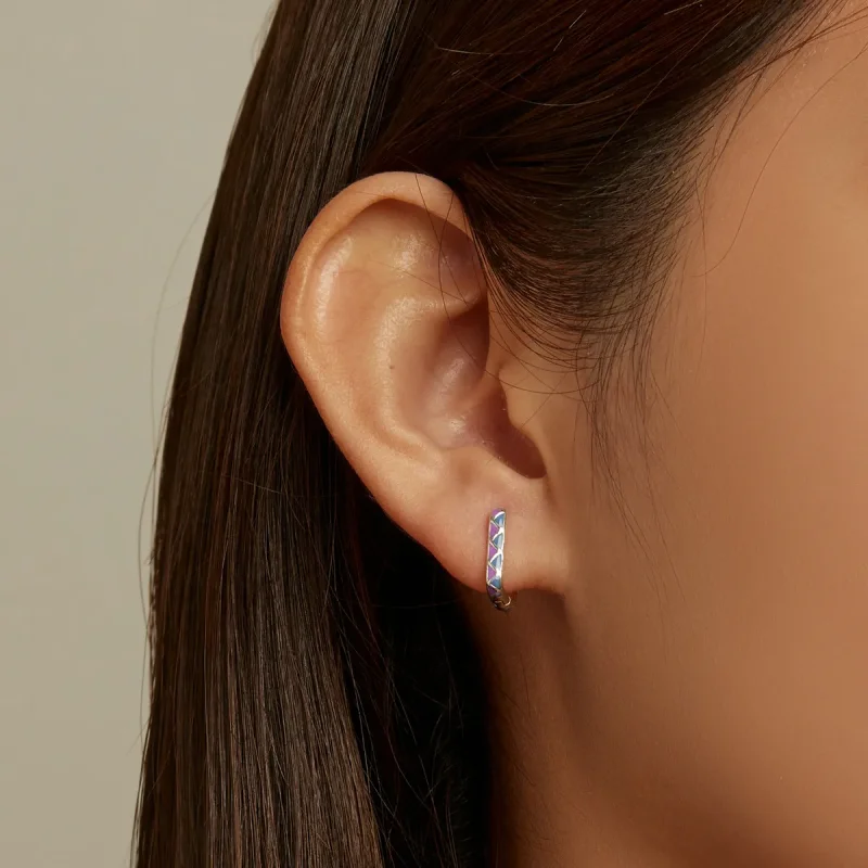 (bilde for) Pandora Style Enkel Farge Kontrast Øredobber - SCE1371-VT - Vis 5