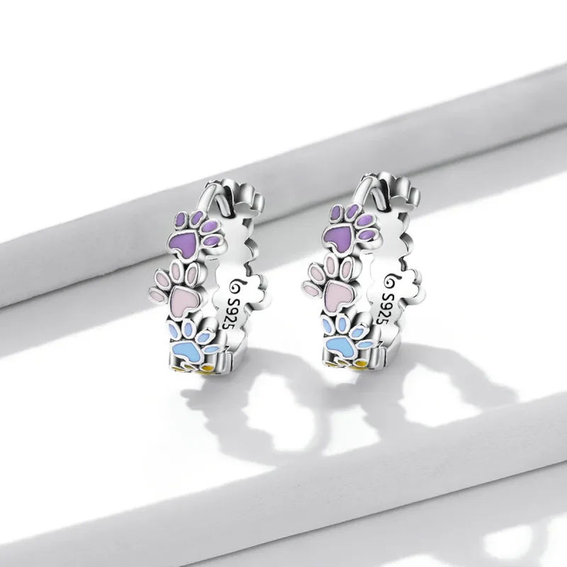 (bilde for) Pandora Style Fargerike Claws Hoop øredobber - BSE580 - Vis 2