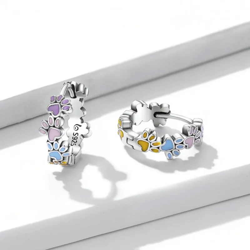 (bilde for) Pandora Style Fargerike Claws Hoop øredobber - BSE580 - Vis 3