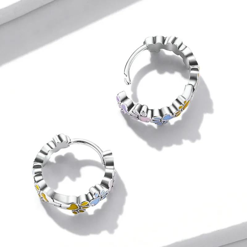 (bilde for) Pandora Style Fargerike Claws Hoop øredobber - BSE580 - Vis 4