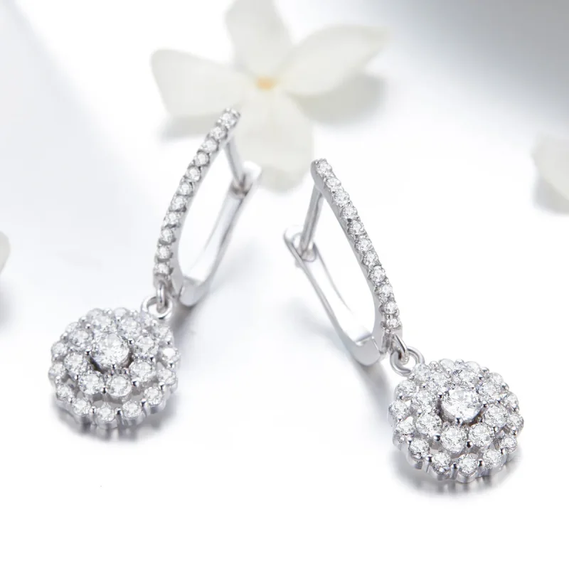 (bilde for) Pandora Style Flower of Light Hoop øredobber - SCE517 - Vis 2