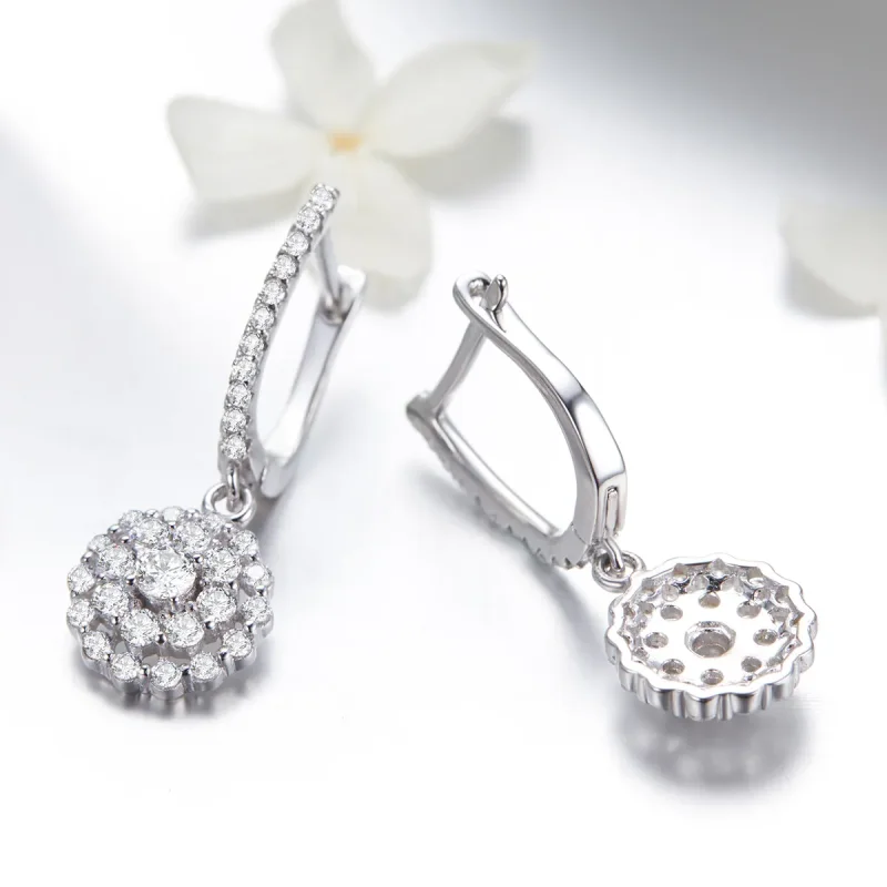 (bilde for) Pandora Style Flower of Light Hoop øredobber - SCE517 - Vis 3
