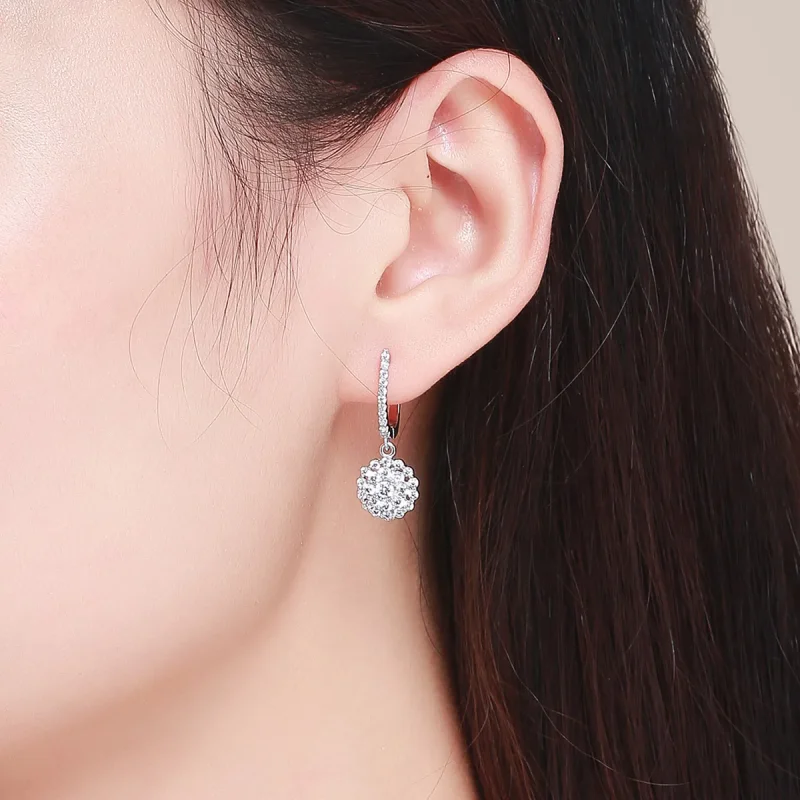 (bilde for) Pandora Style Flower of Light Hoop øredobber - SCE517 - Vis 5