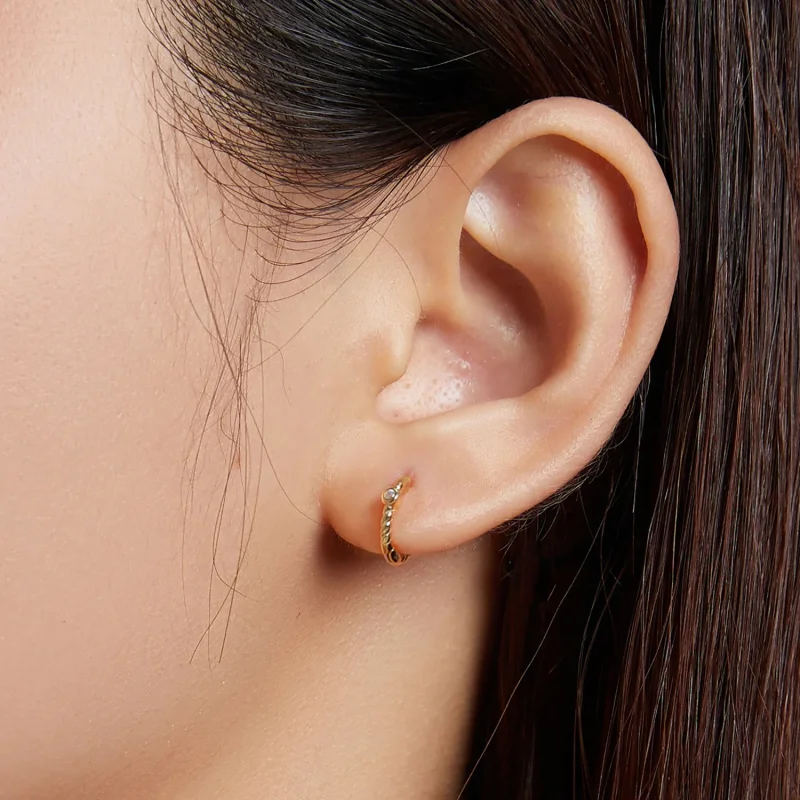 (bilde for) Pandora Style French Hoop øredobber - SCE1255 - Vis 5