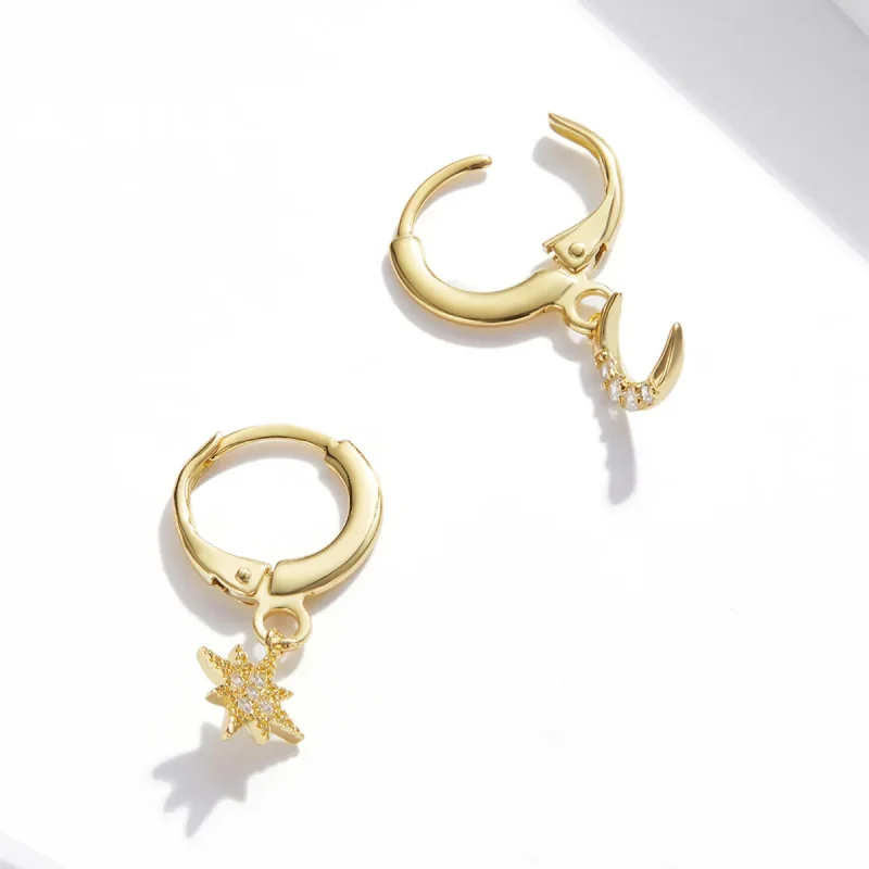 (bilde for) Pandora Style Golden Moon Hoop øredobber - SCE1267 - Vis 2