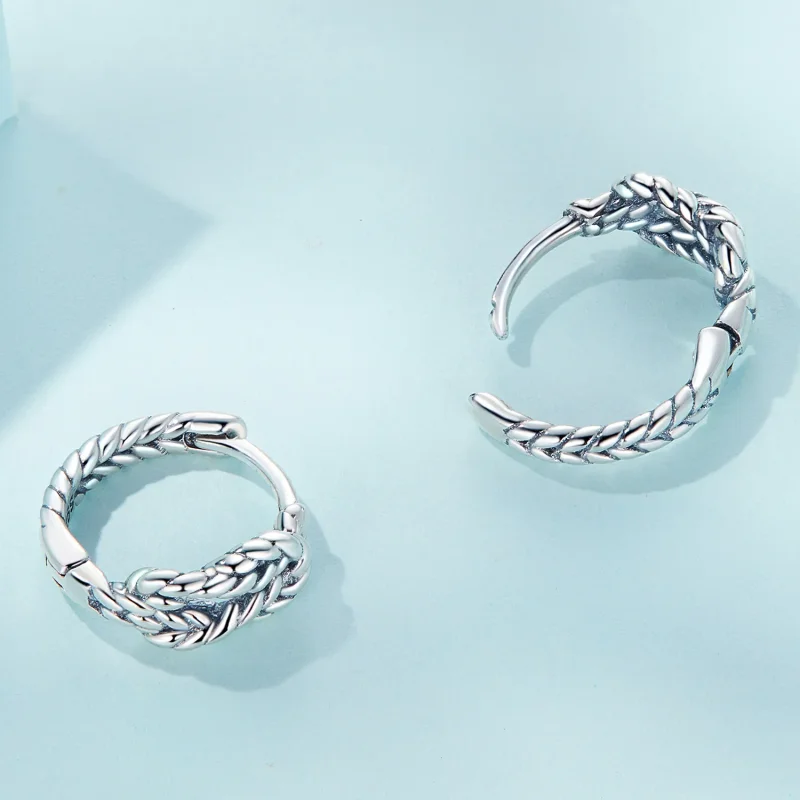 (bilde for) Pandora Style Knot Hoop øredobber - SCE1523 - Vis 4