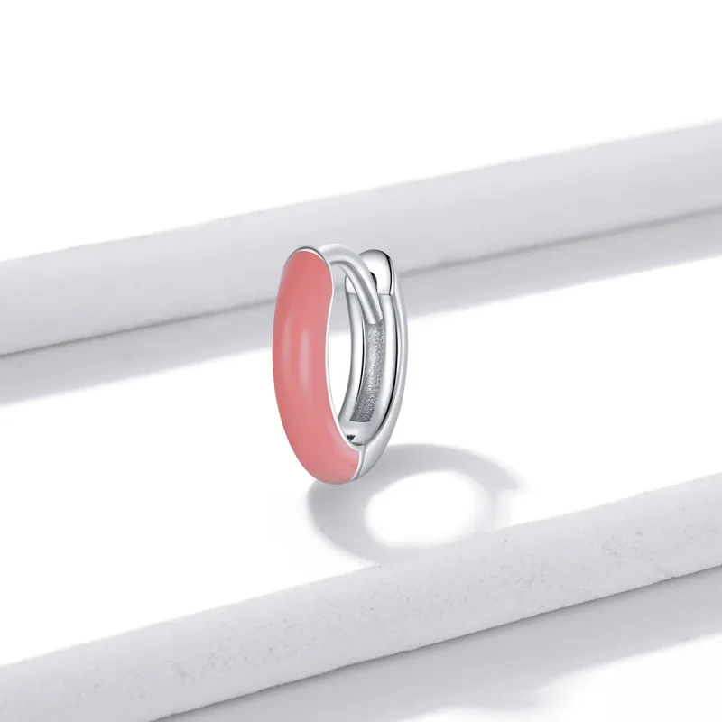 (bilde for) Pandora Style Little Pink Hoop øredobber - BSE488-PK - Vis 2