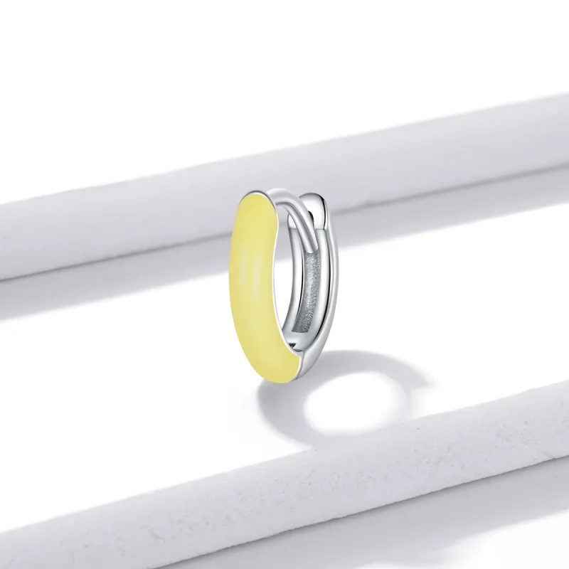 (bilde for) Pandora Style Little Yellow Hoop øredobber - BSE488-YE - Vis 2