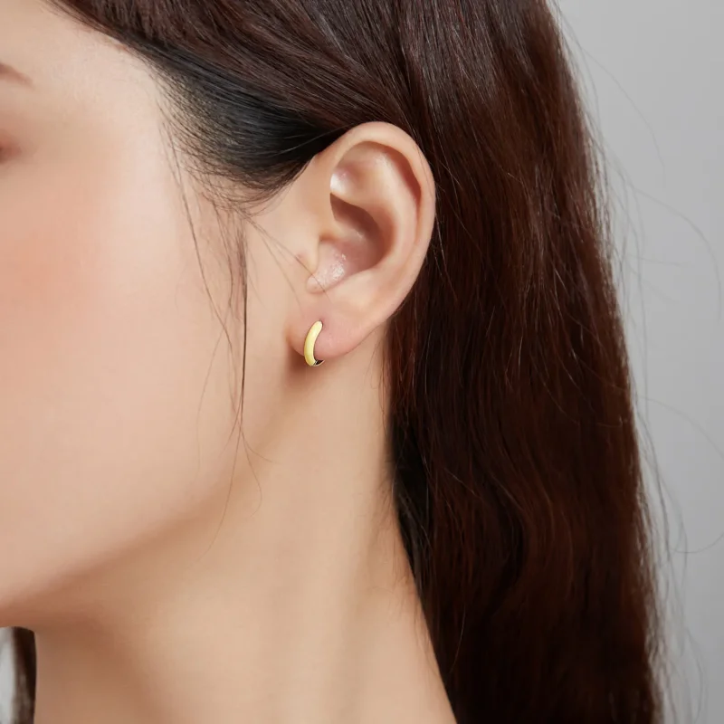 (bilde for) Pandora Style Little Yellow Hoop øredobber - BSE488-YE - Vis 4