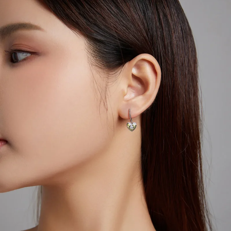 (bilde for) Pandora Style Love Devil Eyes - Sitrongule bøyleøreringer - SCE1270-YE - Vis 2