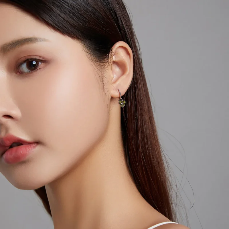 (bilde for) Pandora Style Love Devil Eyes - Sitrongule bøyleøreringer - SCE1270-YE - Vis 3