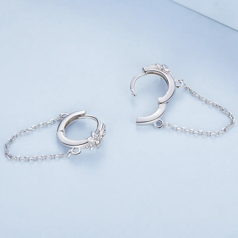 (bilde for) Pandora Style Mans Star Hoop øredobber - BSE699 - Vis 4