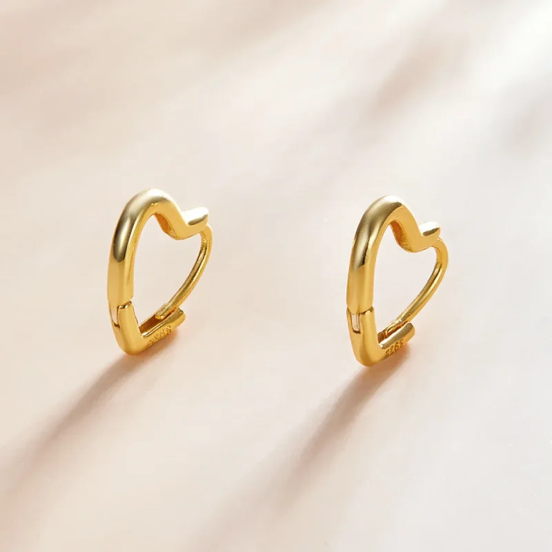 (bilde for) Pandora Style Metal Hjertebøyle øredobber - SCE1174-B - Vis 2