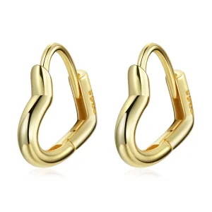 (bilde for) Pandora Style Metal Hjertebøyle øredobber - SCE1174-B